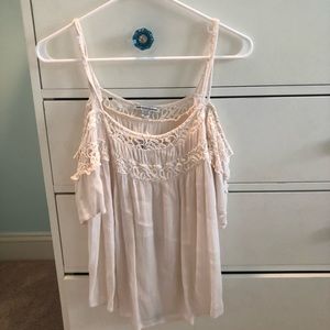 Cold Shoulder Cream Blouse
